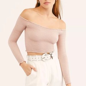 FREE PEOPLE LONG SLEEVE CROP